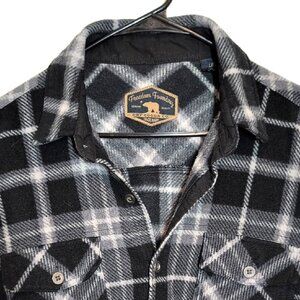 Freedom Foundry Black and Gray Plaid Fleece Jacket